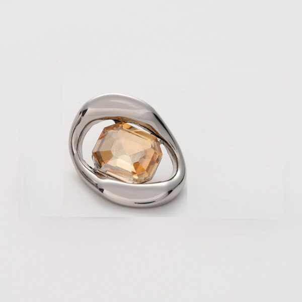 High-End Square Diamond Irregular Geometric Metal Button 5pcs - Image 6