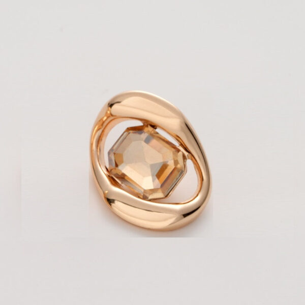 High-End Square Diamond Irregular Geometric Metal Button 5pcs - Image 4