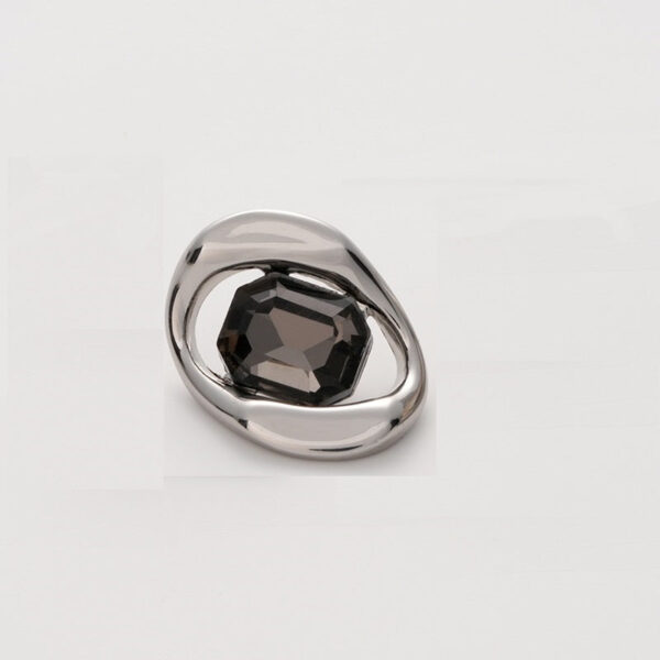High-End Square Diamond Irregular Geometric Metal Button 5pcs - Image 5