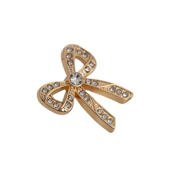 21mm Handbag Four-Leaf Clover Bow Bracelet Gold Metal Buttons 5 Pack - Image 5