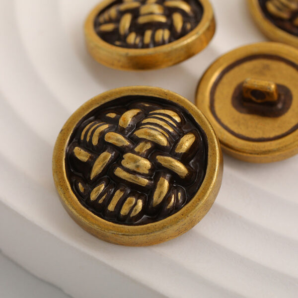 Vintage Trendy British Knot-Shaped Metal Buttons 10pcs - Image 4