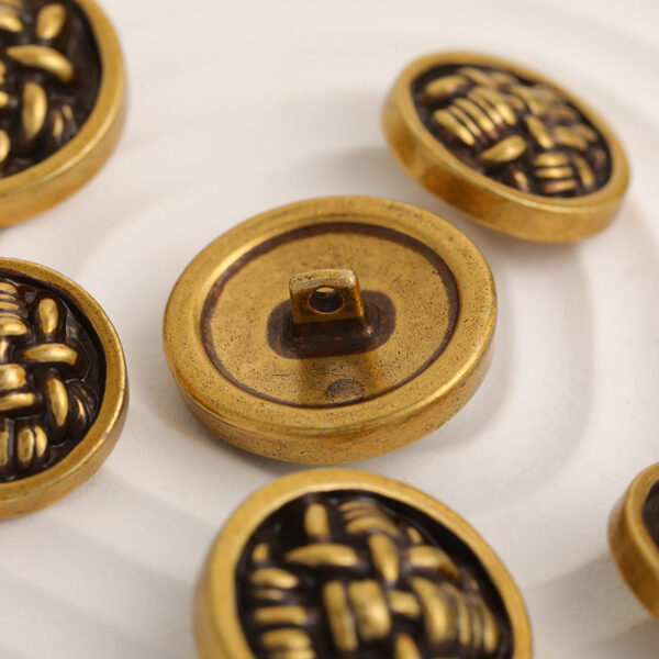 Vintage Trendy British Knot-Shaped Metal Buttons 10pcs - Image 2
