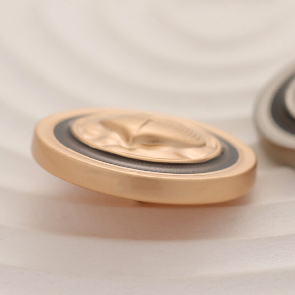 18-20mm Metal Round Heart-Shaped Oiled Coat Button 10pcs - Image 3