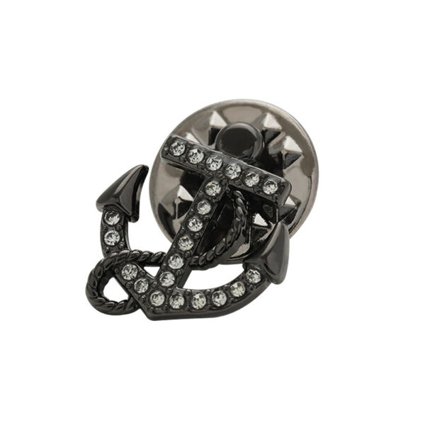 Anchor Diamond Alloy Decorative Badge Collar Pin Brooch 6 Pack - Image 5