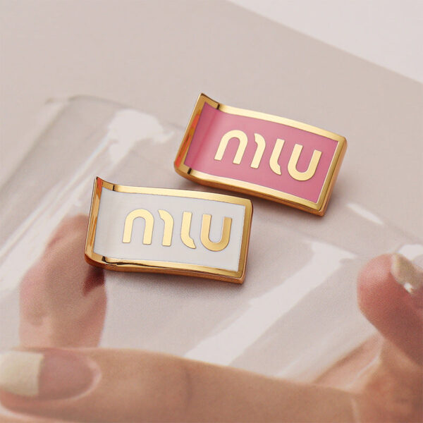 22-28mm MIU Rectangular Metal Sewing Decorative Button 2pcs - Image 5
