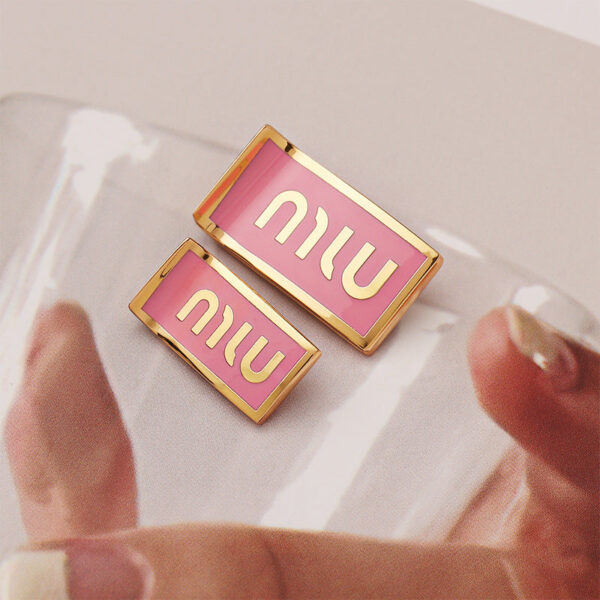 22-28mm MIU Rectangular Metal Sewing Decorative Button 2pcs - Image 3