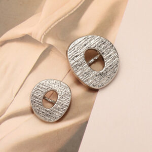 Hemp Pattern Hand-Sewn Metal Casual Coat High-Stem Button 6pcs