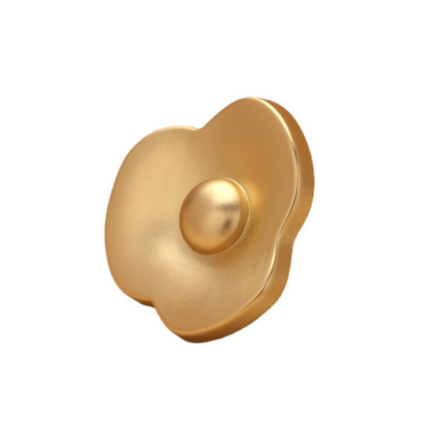 Clover-Shaped Gold and Silver Zinc Alloy Metal Button 6pcs - Image 5