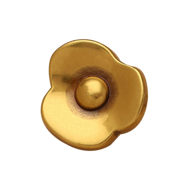 Clover-Shaped Gold and Silver Zinc Alloy Metal Button 6pcs - Image 7