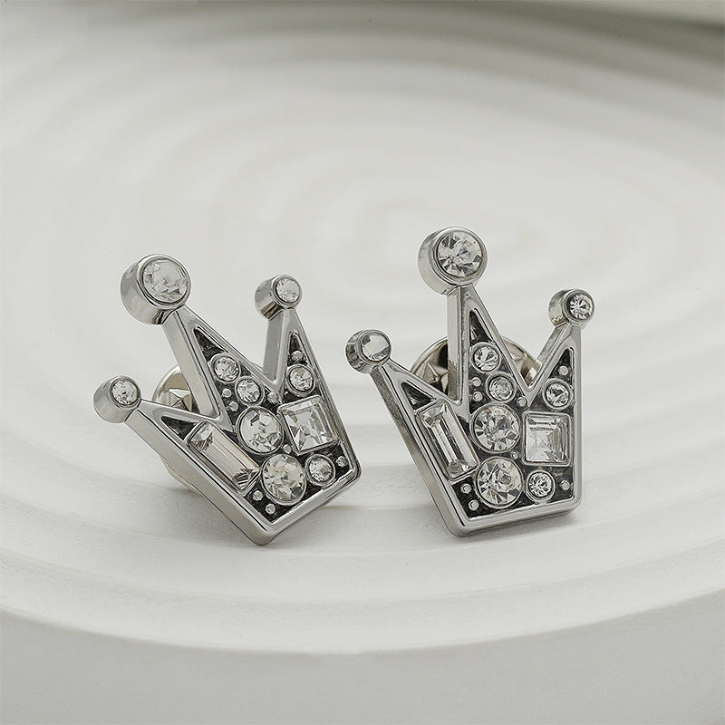 Silver Polygonal Diamond Metal Badge Brooch 3pcs - Image 4