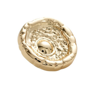 Retro and High-End Concave Irregular Metal Shank Button 5pcs