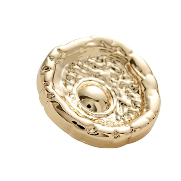 Retro and High-End Concave Irregular Metal Shank Button 5pcs