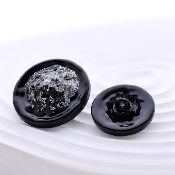 British Lion Head Ink Color Glacier Metal Blouse Button 5pcs - Image 2