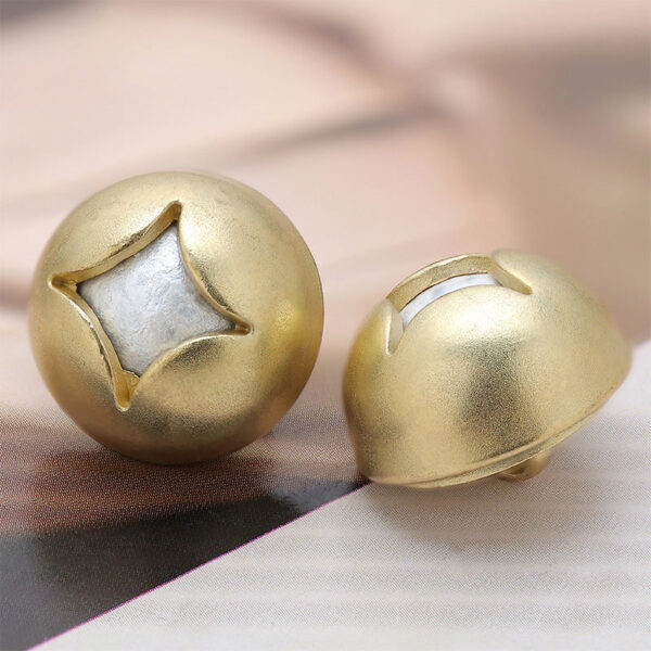 16mm Bud Mushroom-Shaped Metal Decorative Button with Handle 10pcs - Image 2