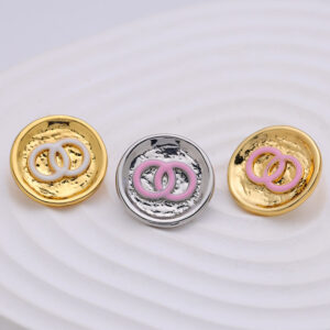 18-20mm Fashion Women's Metal Button Double Circle 10pcs 