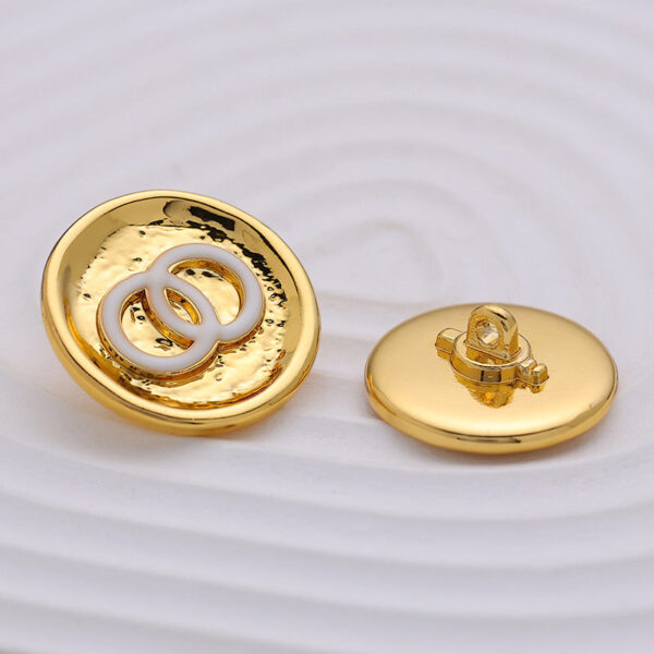 18-20mm Fashion Women's Metal Button Double Circle 10pcs