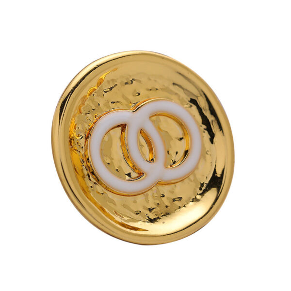 18-20mm Fashion Women's Metal Button Double Circle 10pcs
