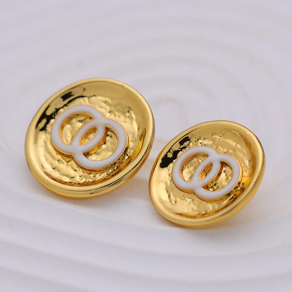 18-20mm Fashion Women's Metal Button Double Circle 10pcs