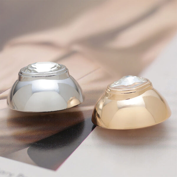 Convex Metal Button with Diamonds and High Feet 6pcs - Image 4