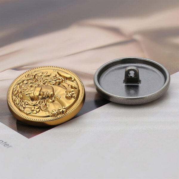 18-23mm Vintage Round Metal Button Elegant Beauty 8pcs - Image 2