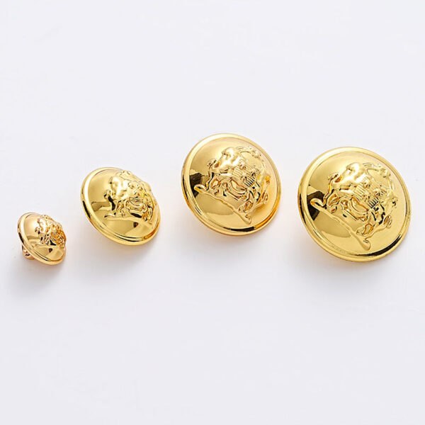 French British College Double Lion Metal Button with Handle 5pcs - Image 4
