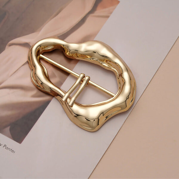 Irregular Rectangular Metal Alloy Adjustment Buckle 3pcs - Image 3