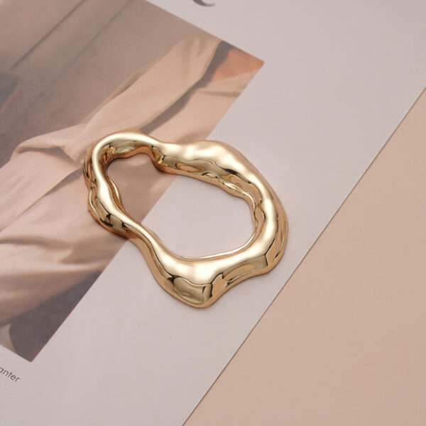 Irregular Rectangular Metal Alloy Adjustment Buckle 3pcs - Image 4