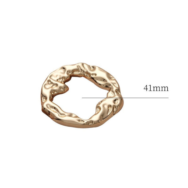 Irregular Rectangular Metal Alloy Adjustment Buckle 3pcs - Image 6