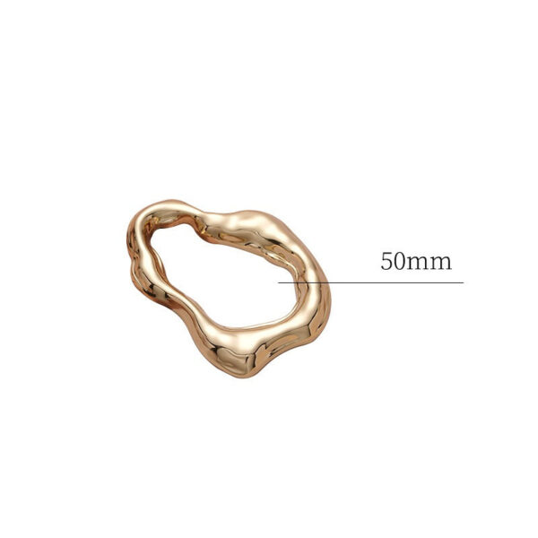 Irregular Rectangular Metal Alloy Adjustment Buckle 3pcs - Image 7