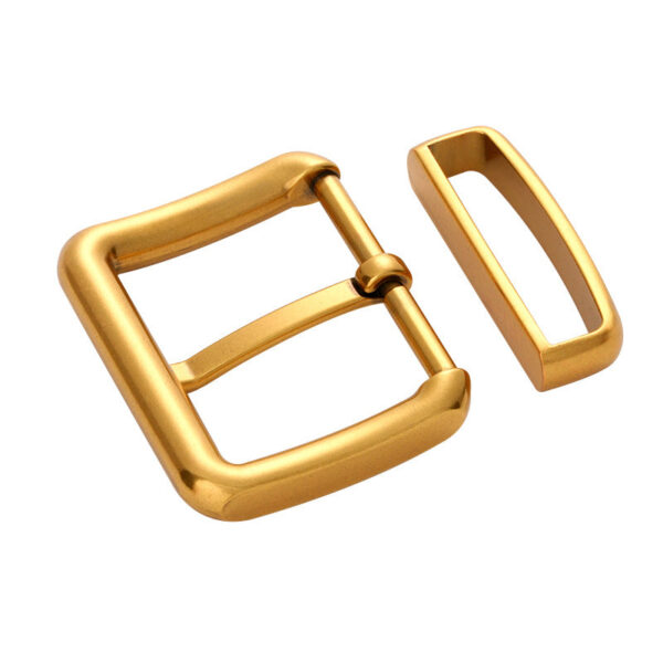 36mm Vintage Gold Alloy Clothing Waist Adjustment Buckle - Image 3