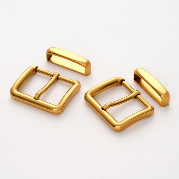 36mm Vintage Gold Alloy Clothing Waist Adjustment Buckle - Image 2