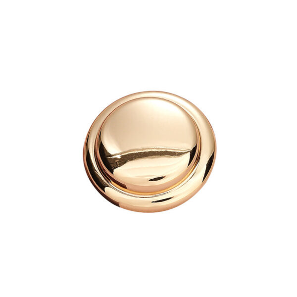 Hollow-Backed Golden Silver Round Hat-Shaped Metal Button 5pcs