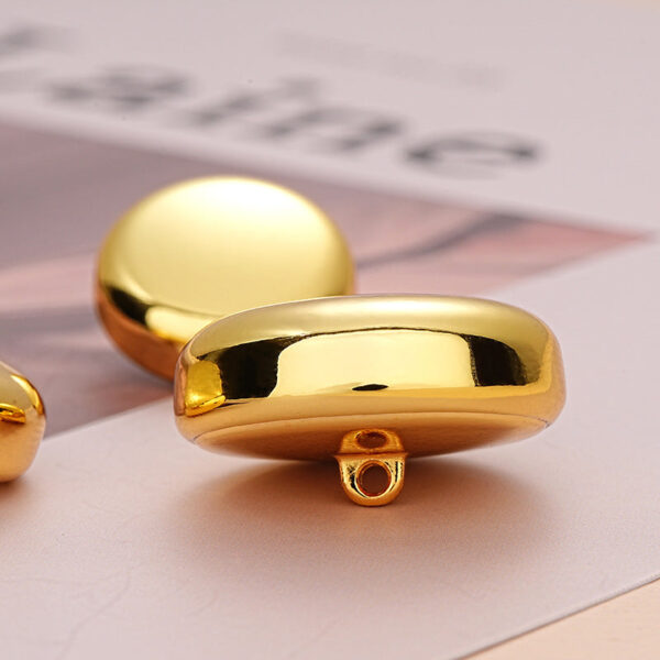 18-25mm Simple Golden Hollow Metal Decorative Button 5pcs - Image 3