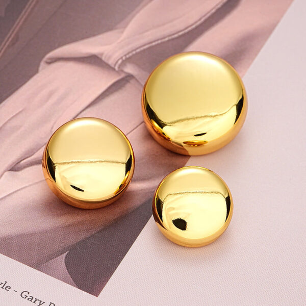 18-25mm Simple Golden Hollow Metal Decorative Button 5pcs - Image 4
