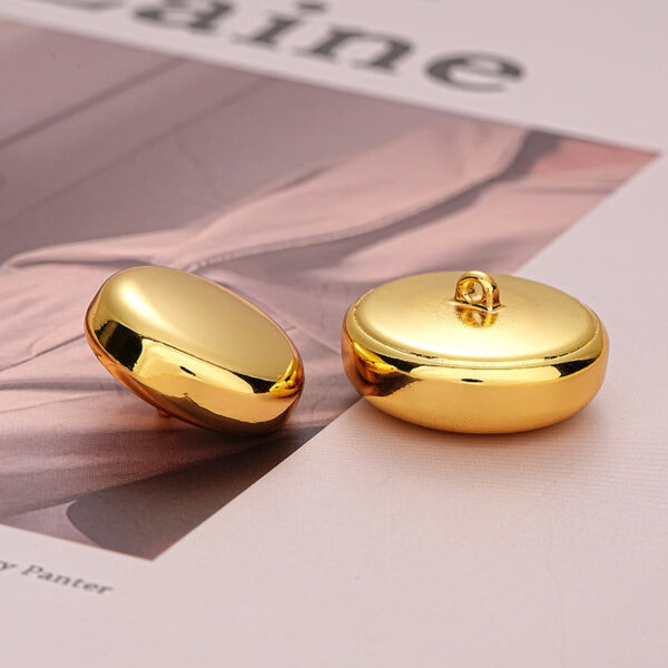 18-25mm Simple Golden Hollow Metal Decorative Button 5pcs - Image 2