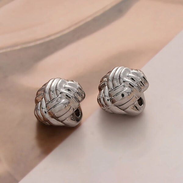 10MM Vintage Chinese Style Knot and Yarn Metal Button 12PCS - Image 2