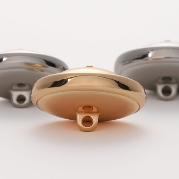 British Style Simple Back-Sealed Hollow Metal Button 5pcs - Image 2