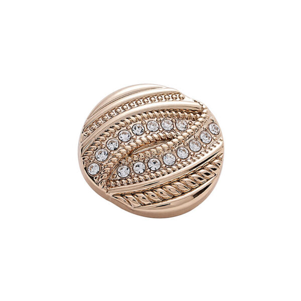 Threaded Diamond Gold Silver Metal Round Shank Button 6pcs - Image 3
