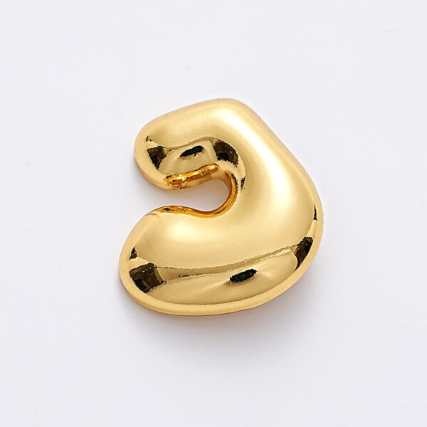 Irregular C-Shaped Gold Silver Sewing Metal Shank Button 6pcs - Image 4
