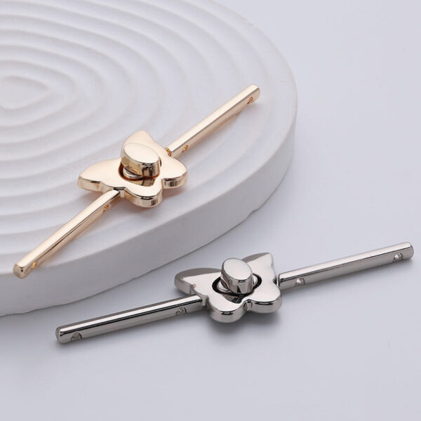 Chinese Style Metal Butterfly Frog Knot Decorative Buckle 3pcs - Image 4
