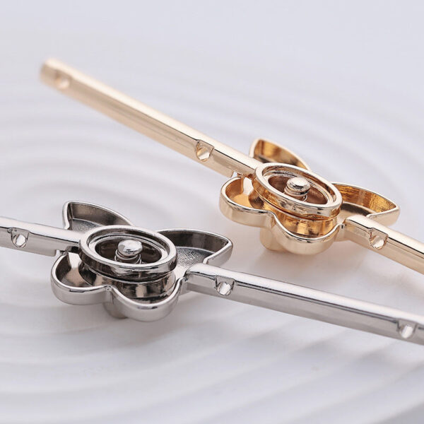 Chinese Style Metal Butterfly Frog Knot Decorative Buckle 3pcs - Image 2