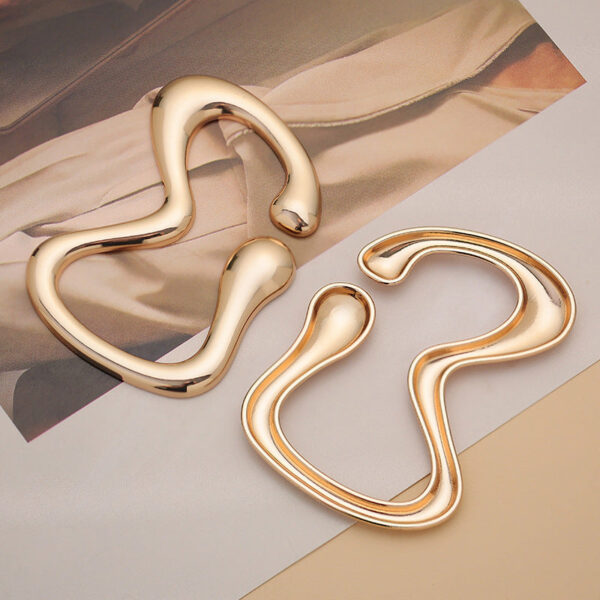 Gold-Plated Zinc Alloy Belt Decorative Adjustable Buckle 3pcs - Image 3