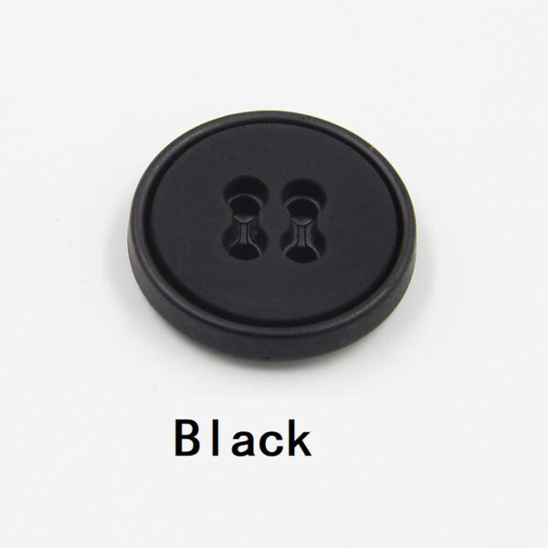 12.5-30mm Round Four-Hole Black White Plastic Buttons Gun Edge 100pcs - Image 4