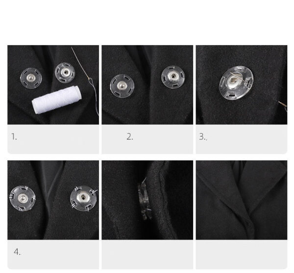 18-25mm Transparent Plastic Metal Snap Buttons for Cashmere Coats 30pcs - Image 7