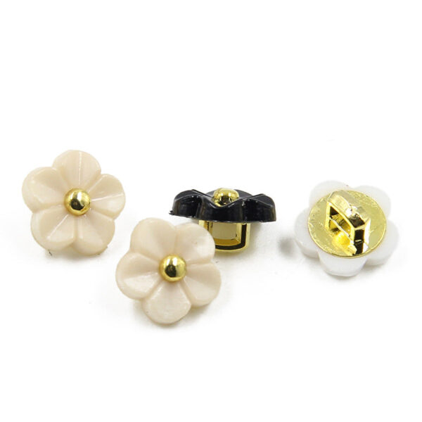 11mm Flower Resin Shank Shirt Decorative Buttons 80 Pack - Image 2