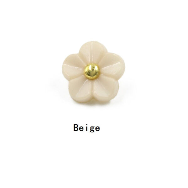 11mm Flower Resin Shank Shirt Decorative Buttons 80 Pack - Image 6