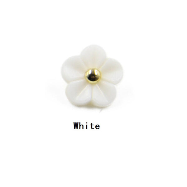 11mm Flower Resin Shank Shirt Decorative Buttons 80 Pack - Image 3