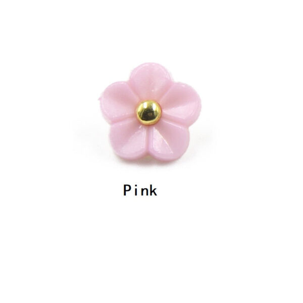 11mm Flower Resin Shank Shirt Decorative Buttons 80 Pack - Image 5