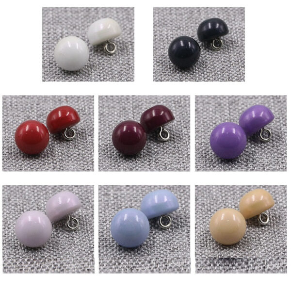 10mm Colorful Round Plastic Fashion Buttons for Kids Sweaters 40 Pack - Image 3