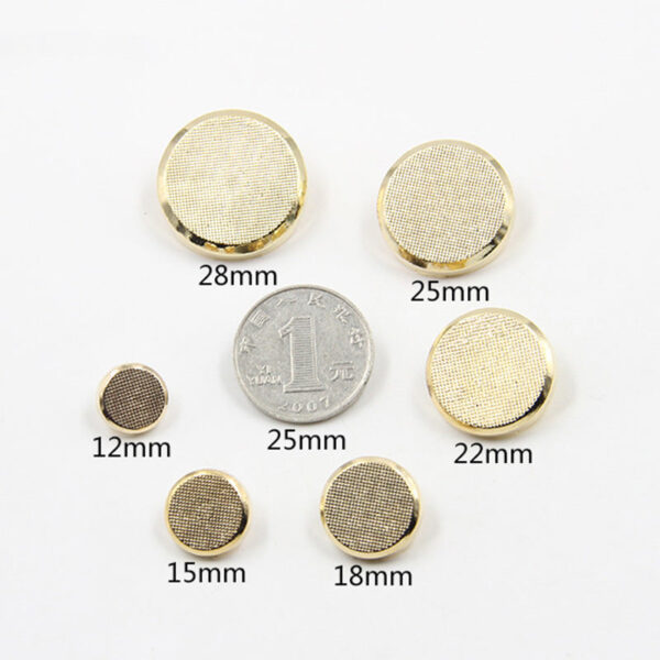12-28mm Gold Silver Gunmetal Metal Coat Buttons 75 Pack - Image 2
